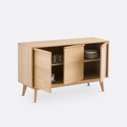 Aram Oak Veneer 3-Door Sideboard - thumbnail 3