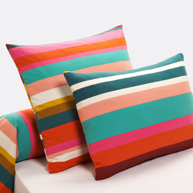 Paraiso Striped Cotton Pillowcase - image 1