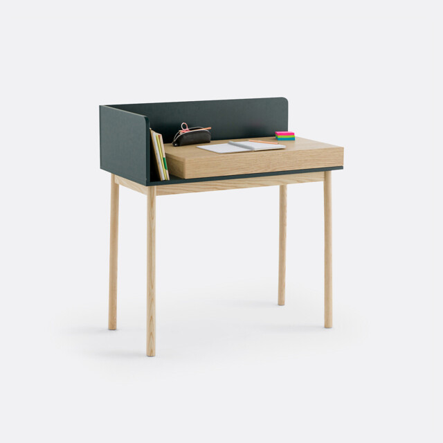 Graphy 1 Drawer Desk in Oak Veneer - image 1