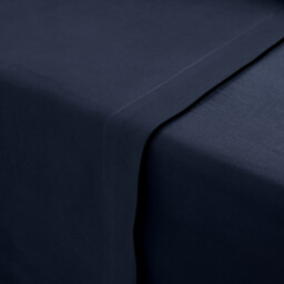 Victor Plain Washed Cotton Satin 300 Thread Count Flat Sheet - thumbnail 2