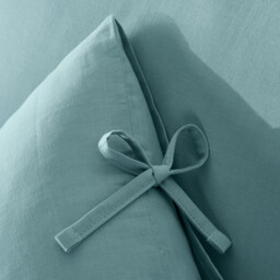 Scenario Plain Cotton Pillowcase with Tie Fastening - thumbnail 4