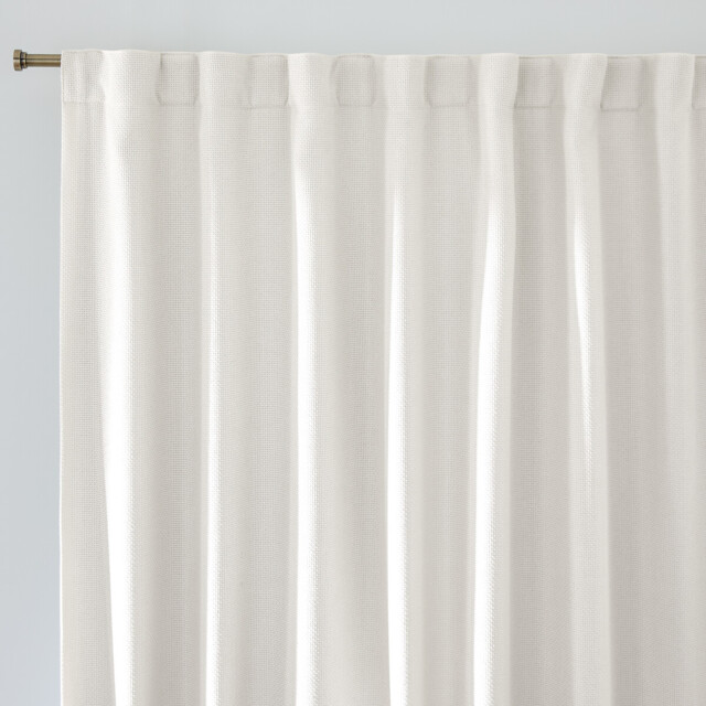 Montego Woven Effect Hidden Tab Top Blackout Curtain - image 1