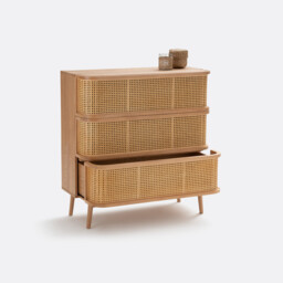 Laora Cane Chest of 3 Drawers - thumbnail 4