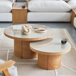 Set of 2 Natesse Semi-Nesting Coffee Tables - thumbnail 3