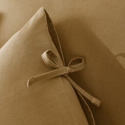 Scenario Plain Cotton Pillowcase with Tie Fastening - thumbnail 4