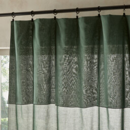 Halka 100% Organic Washed Cotton Voile Sheer Curtain Panel - thumbnail 3