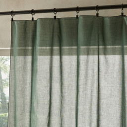Halka 100% Organic Washed Cotton Voile Sheer Curtain Panel - thumbnail 2
