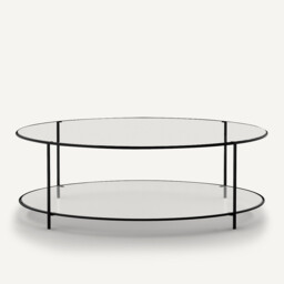 Sybil Tempered Glass Round Coffee Table - thumbnail 3