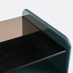Ericson Lacquered Sideboard with Smoked Tempered Glass Top, 1 Door and 3 Drawers - thumbnail 4