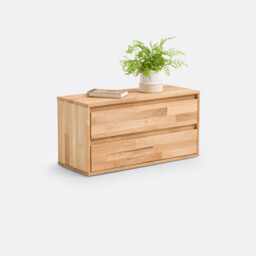 Edgar Storage Unit with 2 Drawers in Oak and Beech - thumbnail 1