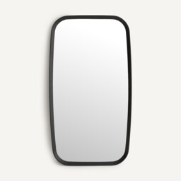 Orion Rectangular Mirror in Solid Oak, H110cm