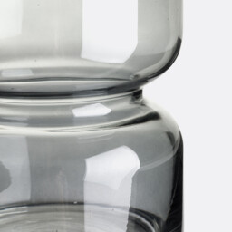 Sinao 22cm High Smoked Glass Vase - thumbnail 3