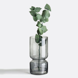 Sinao 22cm High Smoked Glass Vase - thumbnail 4