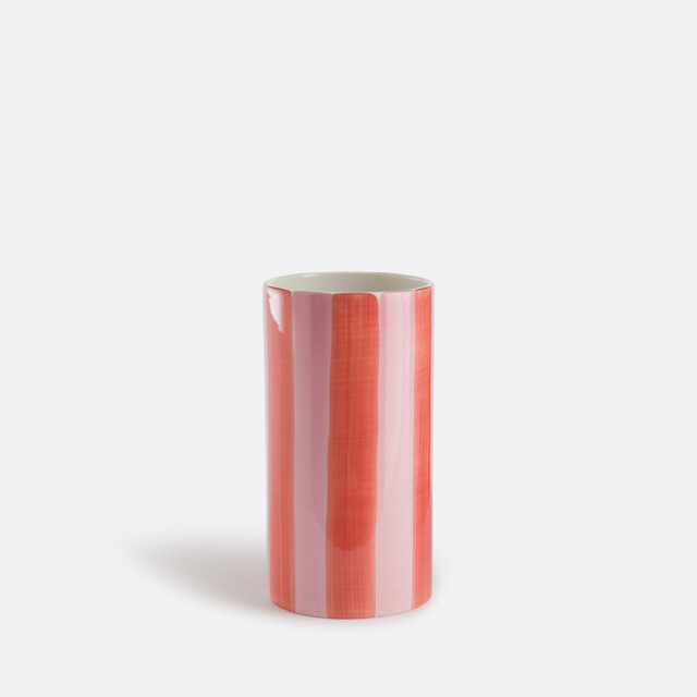 Jaoma Striped Ceramic Vase Height 18cm - image 1