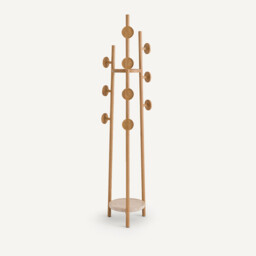 Madilgo Oak & Travertine Coat Rack