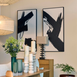Odyha Sculptural Iron Lamp with Linen Shade - thumbnail 3