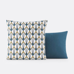 Elisa Blue Cotton Percale Pillowcase