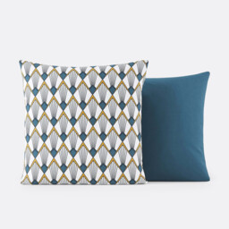 Elisa Blue Cotton Percale Pillowcase - thumbnail 2