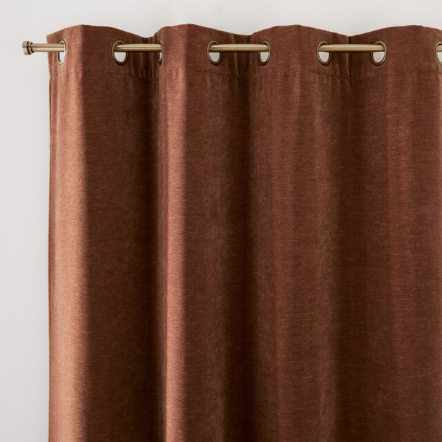Calda Curtain in Velvet Look Chenille with Eyelets - image 1