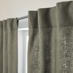 Private Curtain in Lined Washed Linen with Concealed Tabs - thumbnail 4