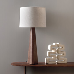 Nestwood Lamp in Walnut-Stained Oak and Linen - thumbnail 2