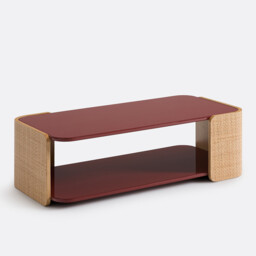 Talma Lacquer/Cane Glossy Double Top Coffee Table