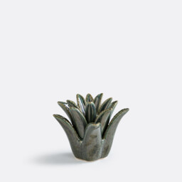 Tropia Ceramic Palm Candle Holder, Height 14.3cm - thumbnail 1