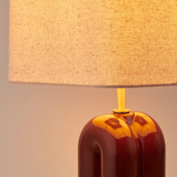 Malo Ceramic & Linen Table Lamp - thumbnail 4