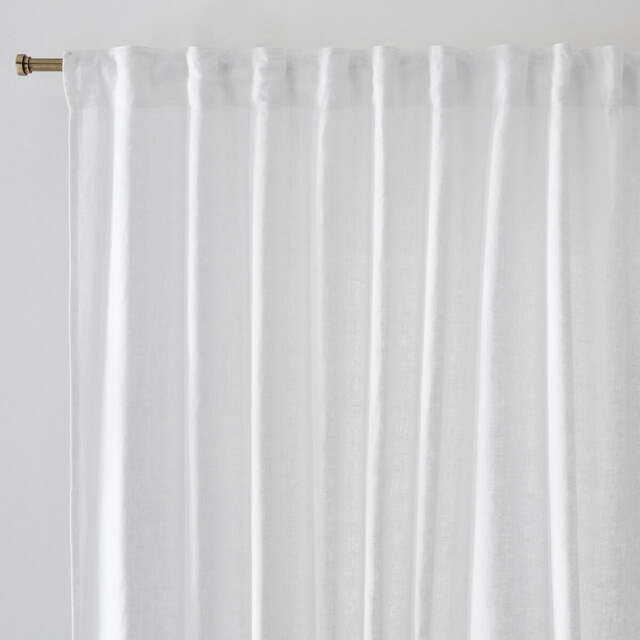 Elba Linen Light-Filtering Curtain with Pencil Pleat Or Wave - image 1