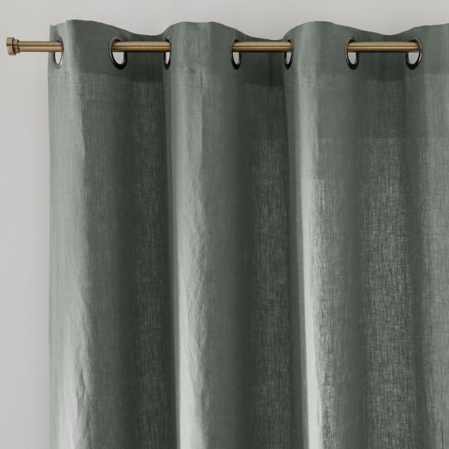 Onega Washed Linen Curtain with Eyelets - image 1