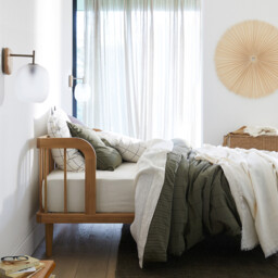 Monille Striped 100% Washed Cotton Duvet Cover - thumbnail 4