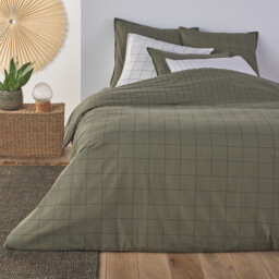 Monille Striped 100% Washed Cotton Duvet Cover