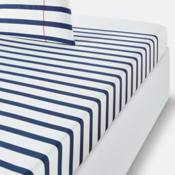 Malo Striped Cotton Fitted Sheet