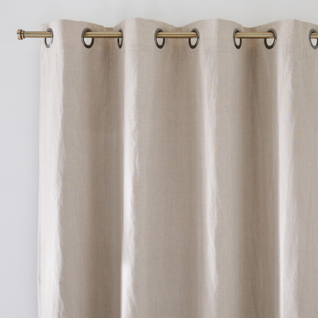 Onega Washed Linen Blackout Curtain with Eyelets - image 1