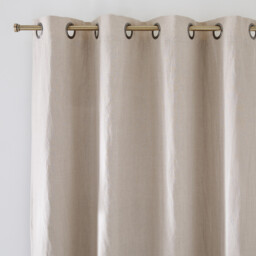 Onega Washed Linen Blackout Curtain with Eyelets - thumbnail 1