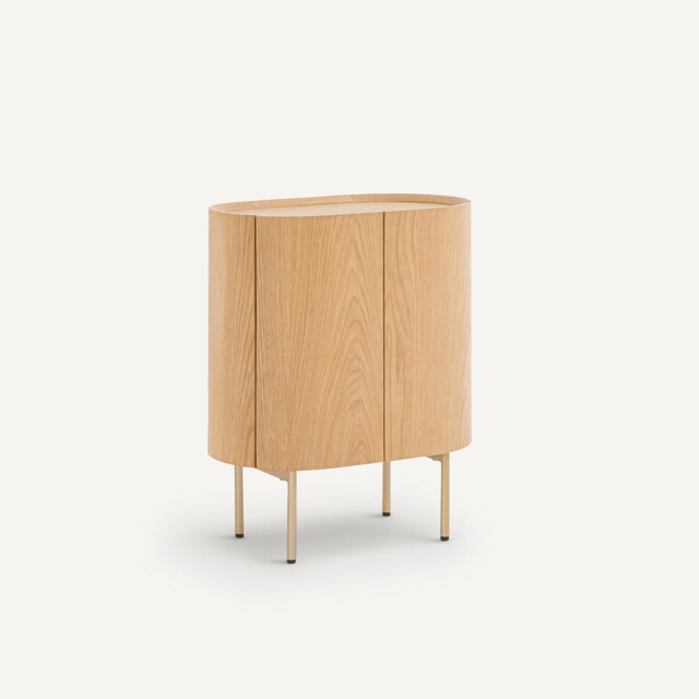 Aslen Bedside Table in Solid Oak and Oak Veneer - image 1
