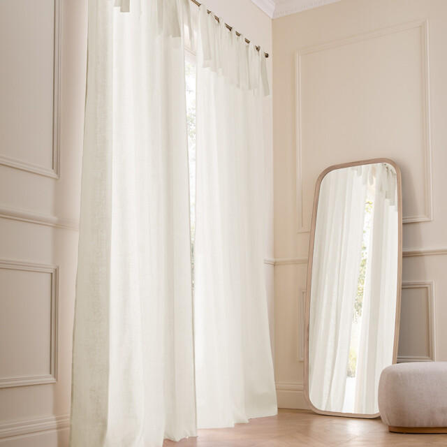 Colin Linen Curtain with Tie Top - image 1