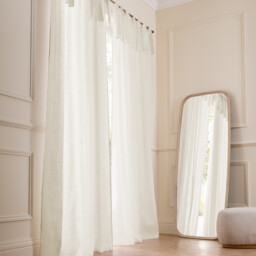 Colin Linen Curtain with Tie Top