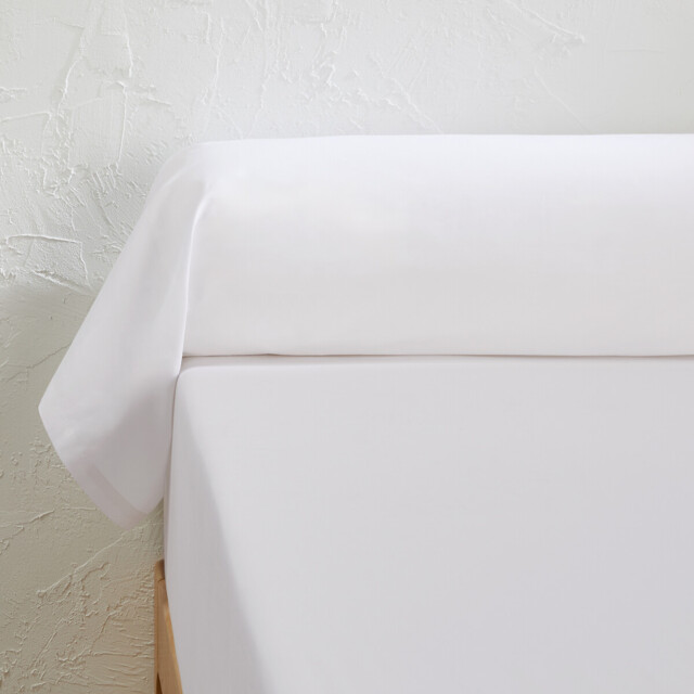 Scenario Plain Organic Cotton Percale Bolster Pillowcase - image 1