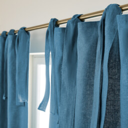 Colin Linen Lined Curtain with Tab Top - thumbnail 4