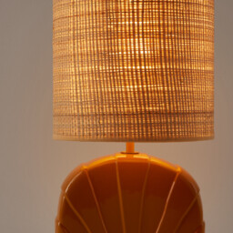 Sunia Ceramic and Raffia Table Lamp - thumbnail 4