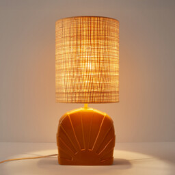 Sunia Ceramic and Raffia Table Lamp - thumbnail 3