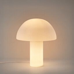 Loulou Mushroom Lamp in Streaked Opaline Glass H29cm - thumbnail 3