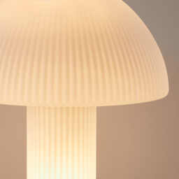 Loulou Mushroom Lamp in Streaked Opaline Glass H29cm - thumbnail 4