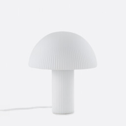 Loulou Mushroom Lamp in Streaked Opaline Glass H29cm - thumbnail 1