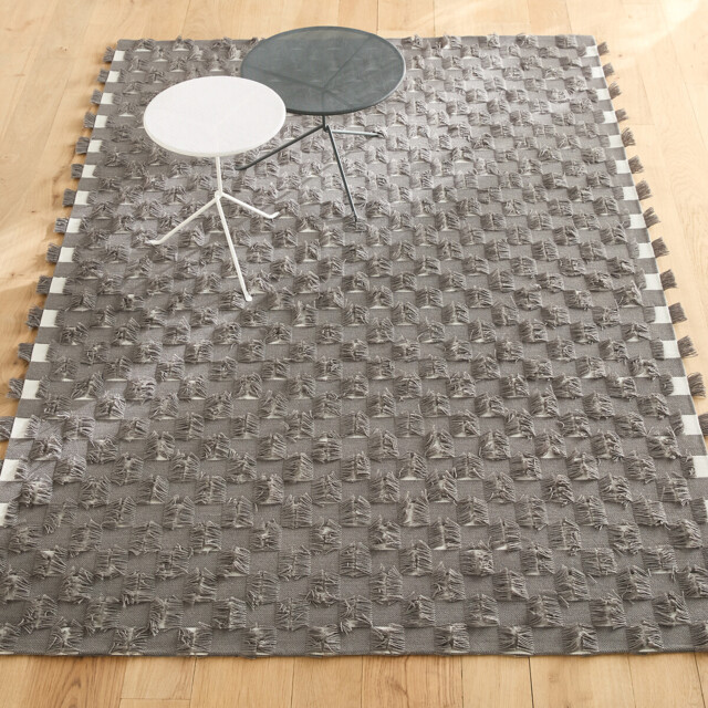 Fringe Hand-Stitched Rug in Recycled Polyester - image 1