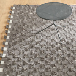 Fringe Hand-Stitched Rug in Recycled Polyester - thumbnail 3