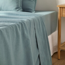 Marnie Flat Sheet in Washed Cotton/Linen
