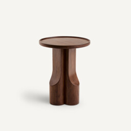 Stigido Side Table in Walnut and Walnut Veneer