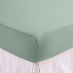 Annaba Plain Washed Cotton Fitted Sheet with 30cm Flap - thumbnail 3